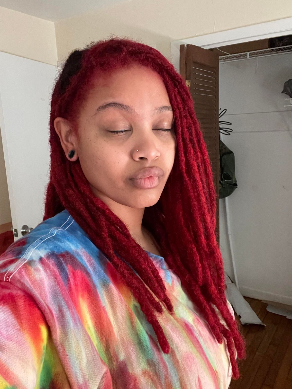 Mid-Back Length Rich Red Dreadlocks Mid-Back Length Rich Red Dreadlocks — Red Locs