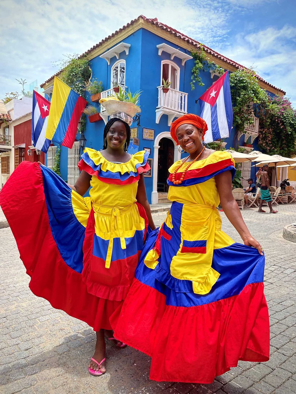 Festive Ruffles: Traditional Cartagena Dresses with Sashes — Cartagena Outfits