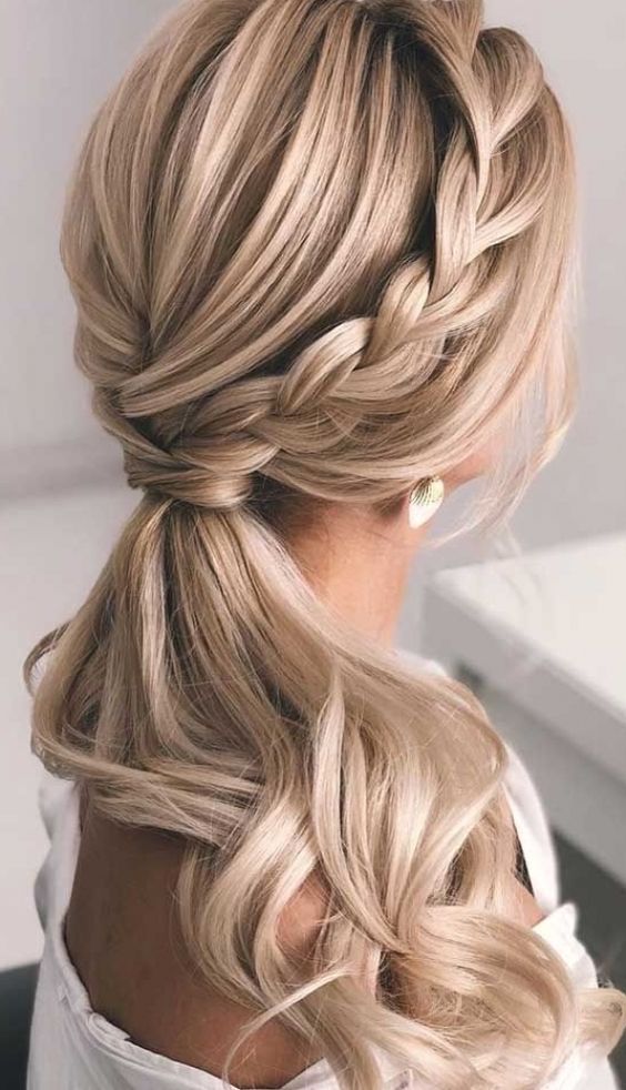 Ash Blonde Braided Low Ponytail — Baby Shower Hairstyles