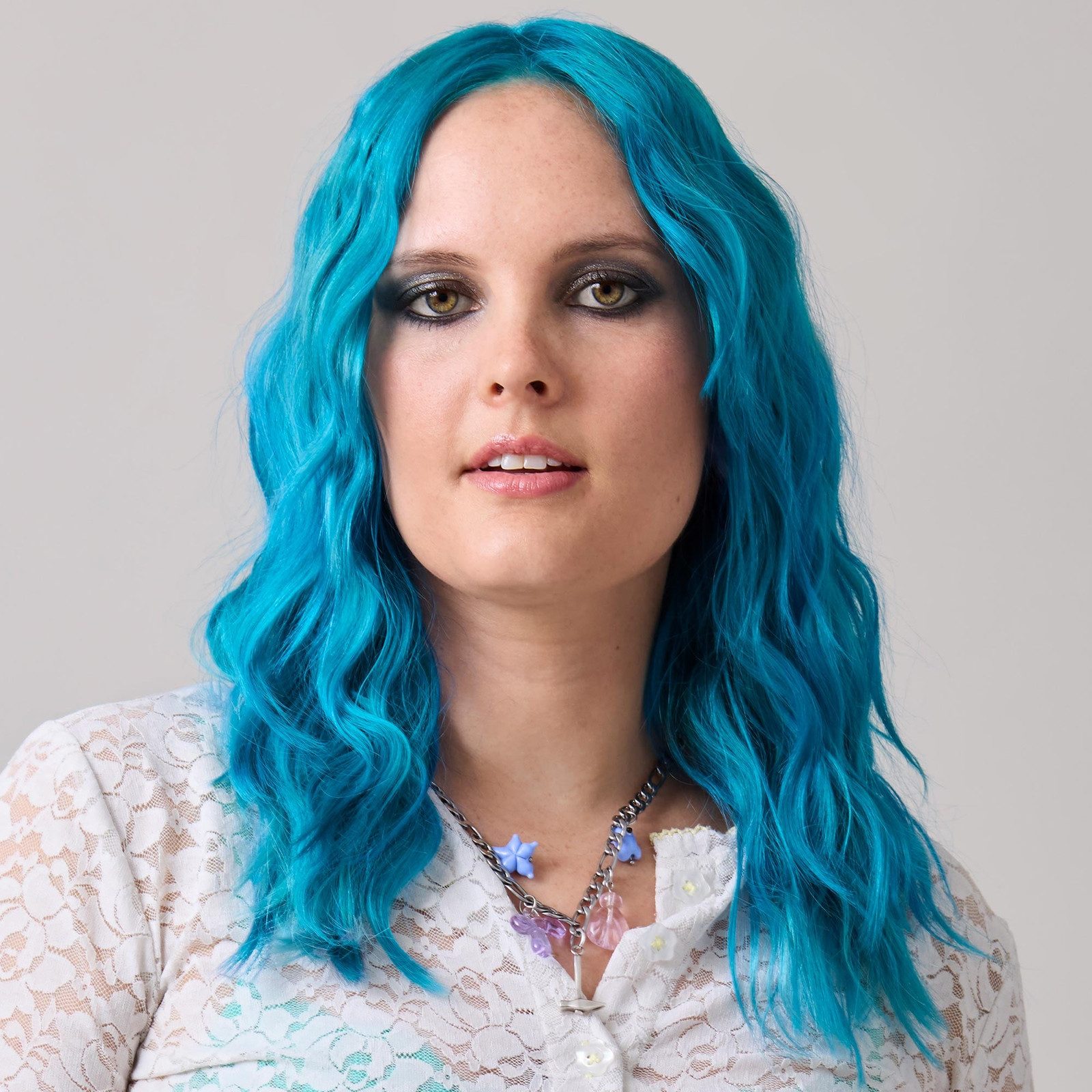 Mid-Back Uniform Aqua Waves — Aqua Hair