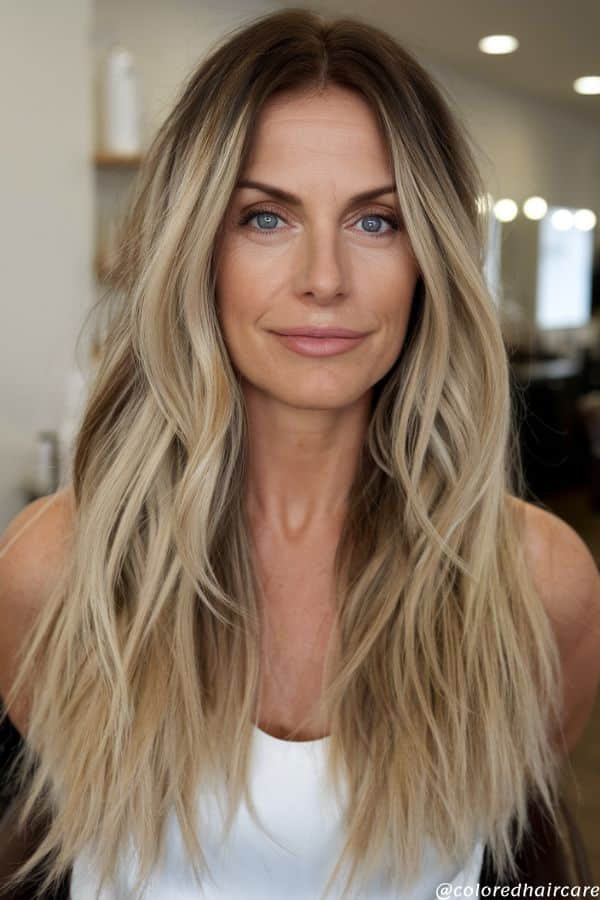 Ash Blonde With Root Shadow Ash Blonde With Root Shadow — Blonde Hair Over 40