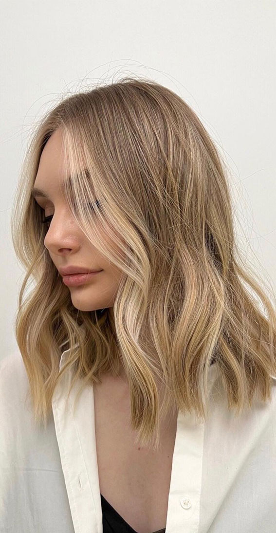 Ash Blonde Lob With Platinum Highlights Ash Blonde Lob With Platinum Highlights — 2B Hairstyles