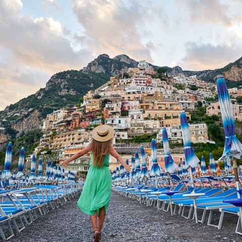 Vibrant Green A-Line Dress for Beach Days — Amalfi Coast Outfits