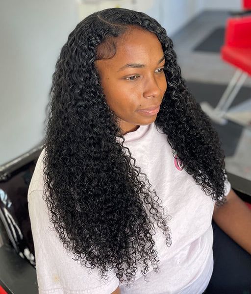 Natural Loose Curly Hair Natural Loose Curly Hair — Frontal Sew In