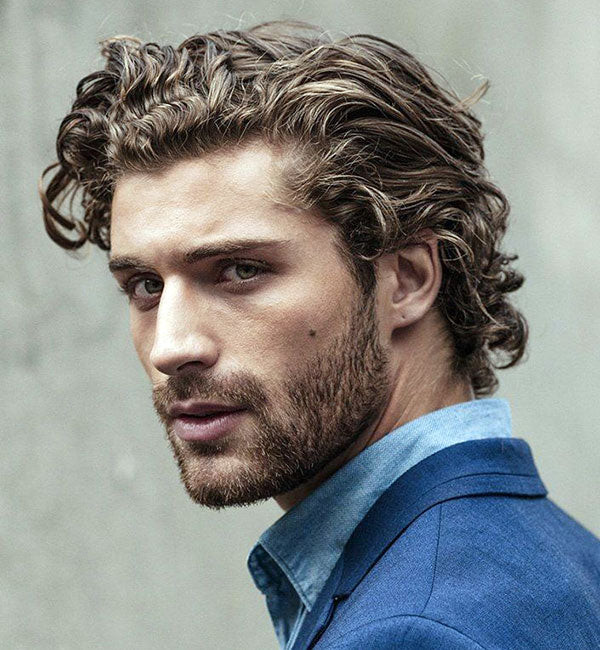 Layered Visual Idea — Curly Hairstyles for Men