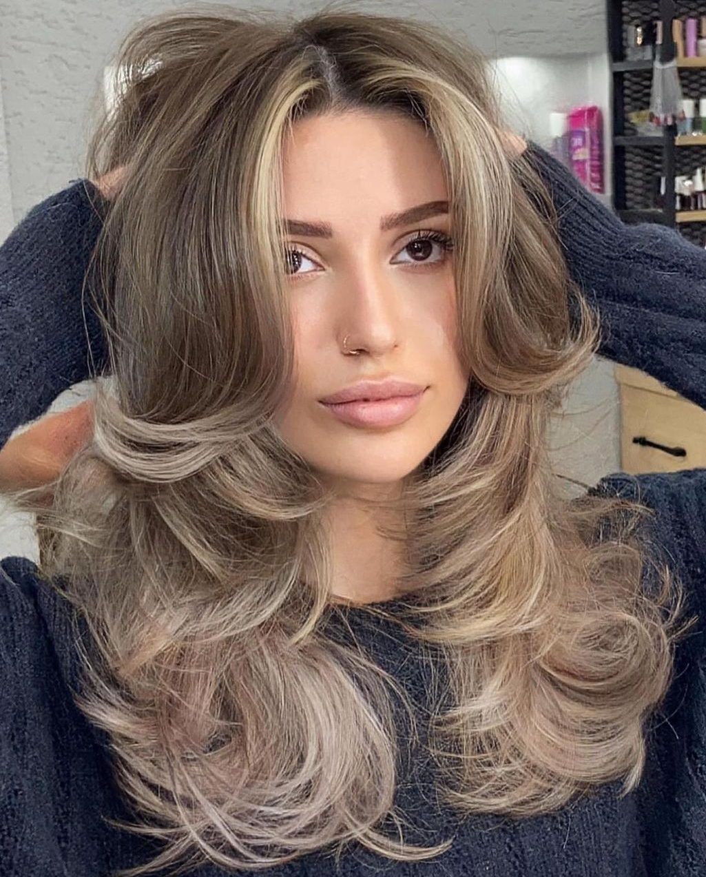 Ash Blonde Butterfly With Volume — Butterfly Haircut Long Hair