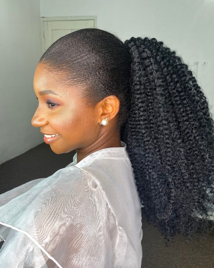 Volume and Shine Curly Ponytail — Natural Hair Ponytail