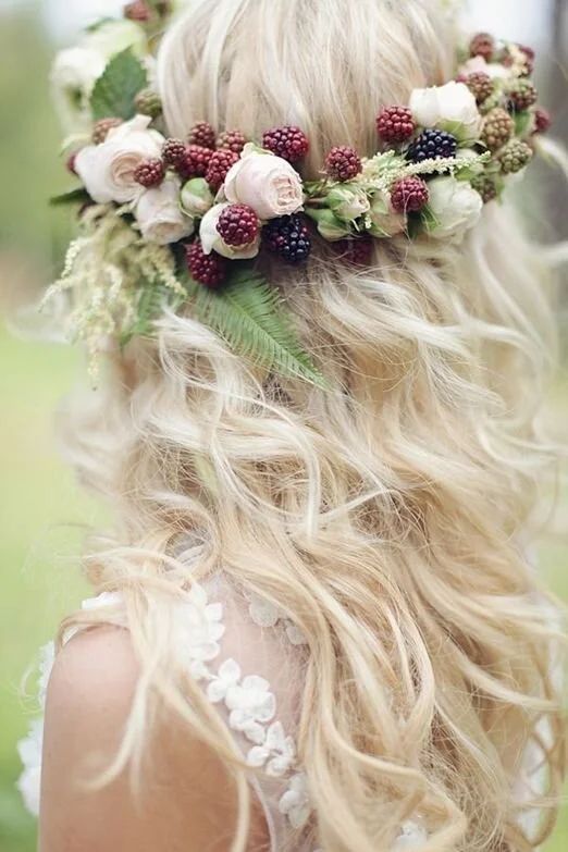 Ash Blonde Visual Idea — Wedding Hairstyles with Flowers