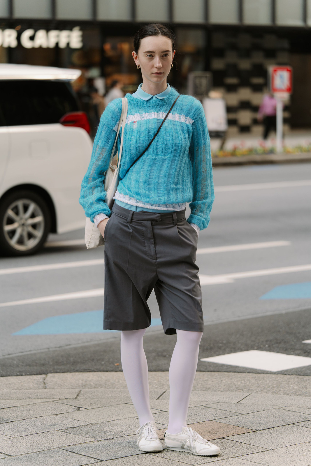 Vibrant Summer Fun: Striped Top, Denim Shorts, and Onitsuka Tigers Vibrant Summer Fun: Striped Top, Denim Shorts, and Onitsuka Tigers — Onitsuka Tiger Outfits