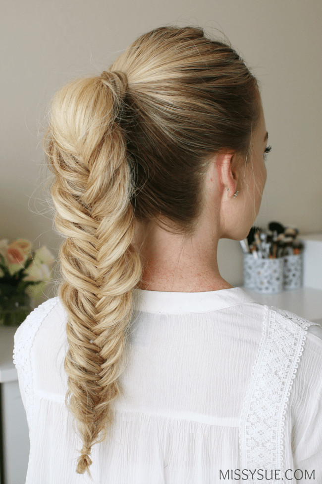Side Fishtail Braid Ponytail Side Fishtail Braid Ponytail — Middle School Hairstyles