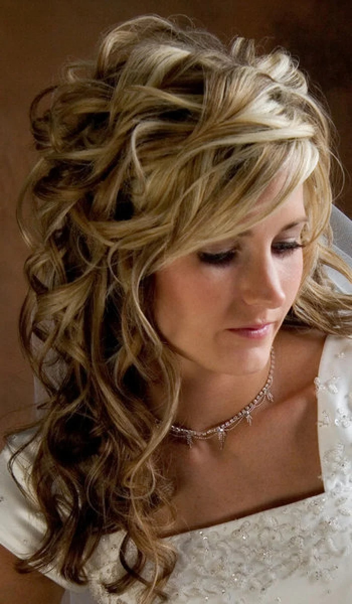 Voluminous Updo With Contrast Highlights Voluminous Updo With Contrast Highlights — Rehearsal Dinner Hairstyles