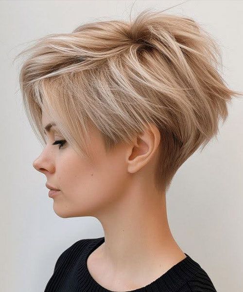 Textured Pixie Bob with Side Undercut
