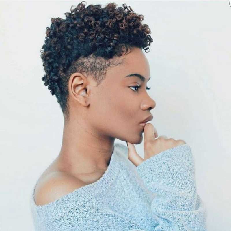 Natural Curly Dark Brown with Undercut — Undercut Hairstyles for Women