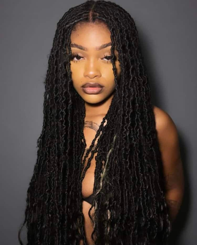 Mid-Back Visual Idea — Distressed Locs