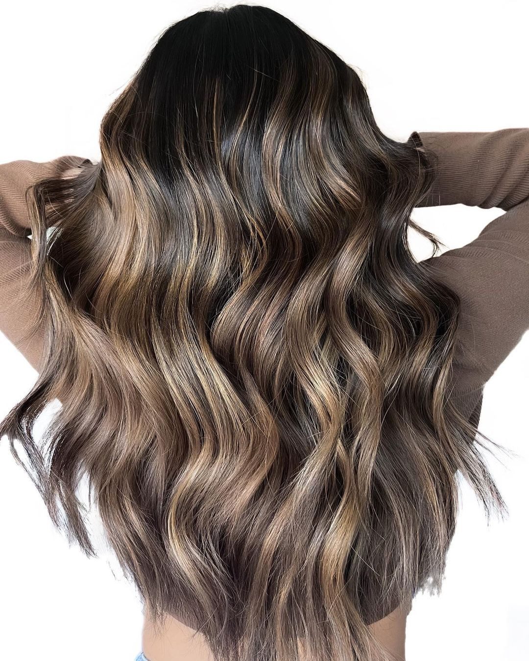 Caramel and Honey Blonde Balayage on Dark Hair Caramel and Honey Blonde Balayage on Dark Hair — Black Hair Balayage