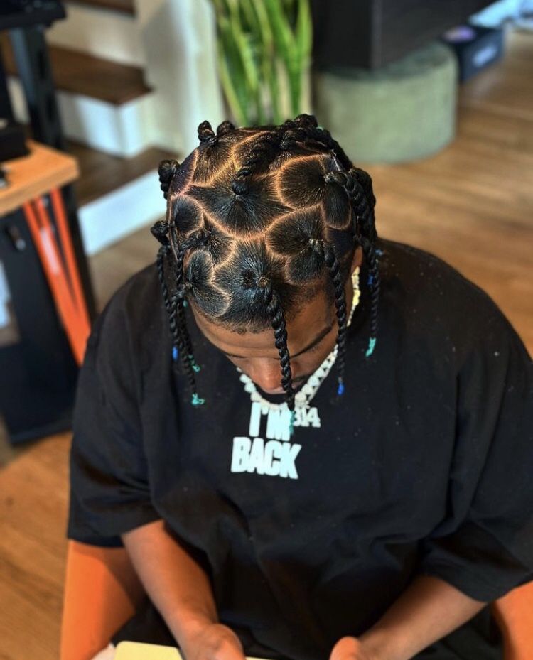 Twists with Geometric Parting and Beads Twists with Geometric Parting and Beads — Twists for Men