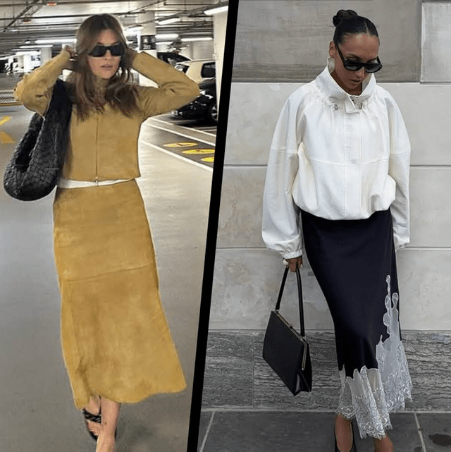 Monochromatic Ochre Suede A-Line Skirt Set Monochromatic Ochre Suede A-Line Skirt Set — A Line Skirt Outfits