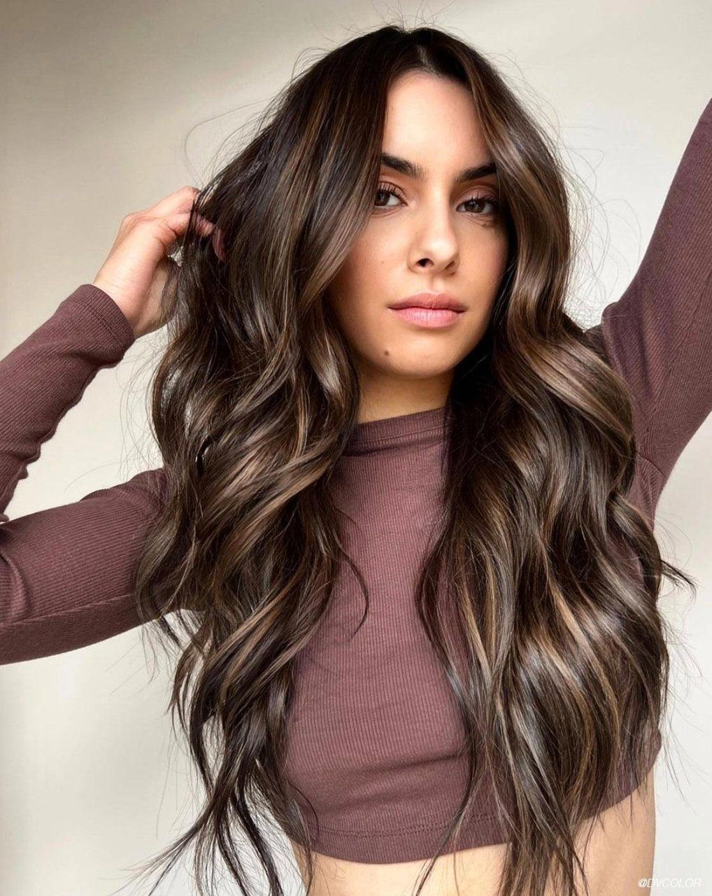 Dark Brown With Ash Blonde Contrast Dark Brown With Ash Blonde Contrast — Hair Color Trends