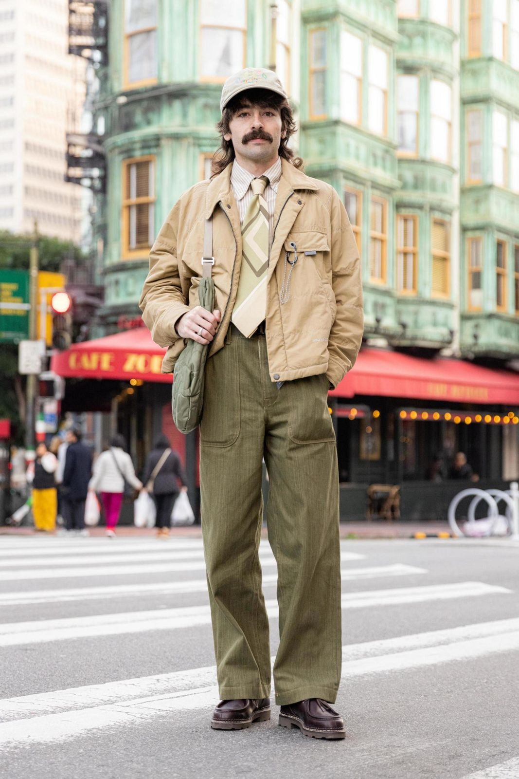 Utility Jacket and Relaxed Trousers for a Casual Outing — San Francisco Outfits
