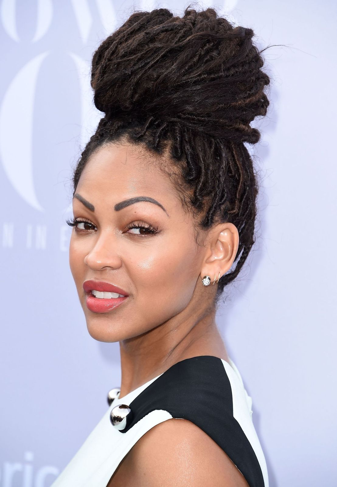 High Black Loc Bun on Top