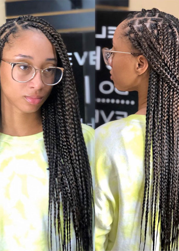 Knotless Braids Black and Brown