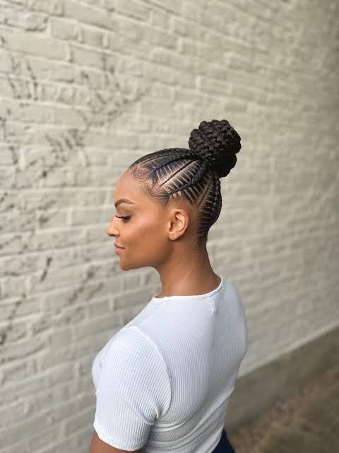 Sleek High Braided Bun — Natural Hair Wedding Styles