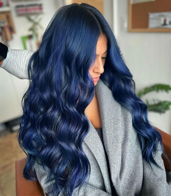 Deep Navy Blue Visual Idea Deep Navy Blue Visual Idea — Blue Hair