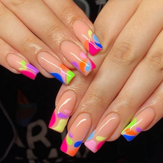 Glossy Visual Idea — Festival Nails