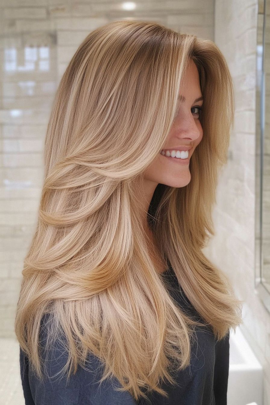 Honey Blonde With Highlights Visual Idea — Long Haircuts