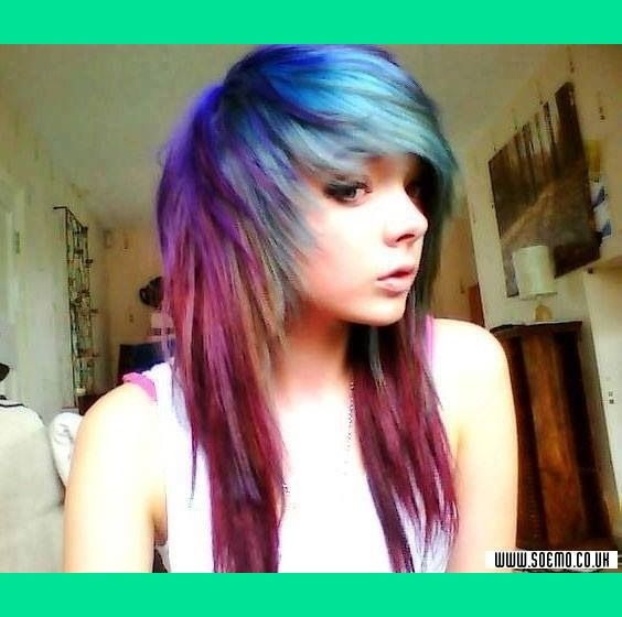 Blonde Base With Pink And Purple Streaks Visual Idea — Scene Hair