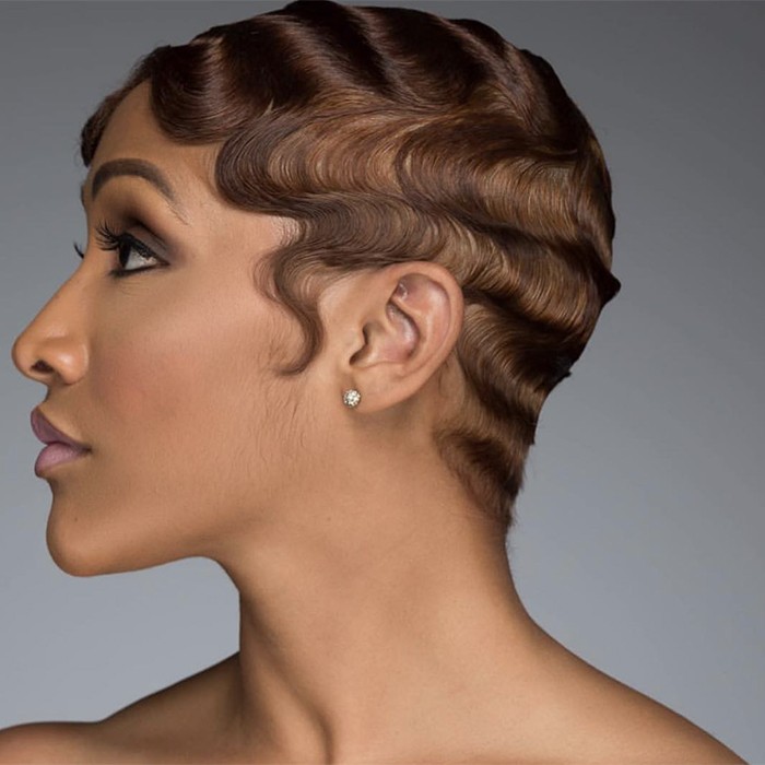 Perfectly Formed Finger Waves In Medium Brown