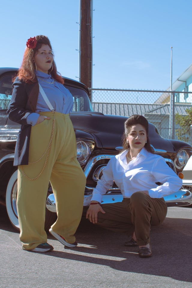 Statement Trousers: Yellow Wide-Leg Pants with Chain Detail Statement Trousers: Yellow Wide-Leg Pants with Chain Detail — Chola Outfits