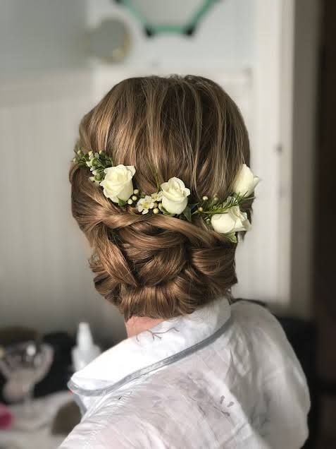 Light Brown Visual Idea — Wedding Hairstyles with Flowers