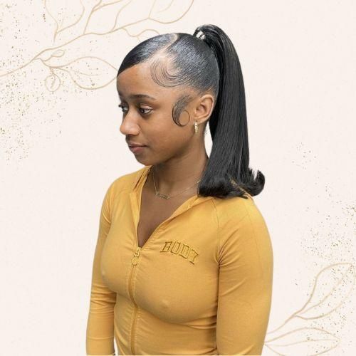 Shoulder Length Ponytail With Baby Hairs — Genie Ponytail