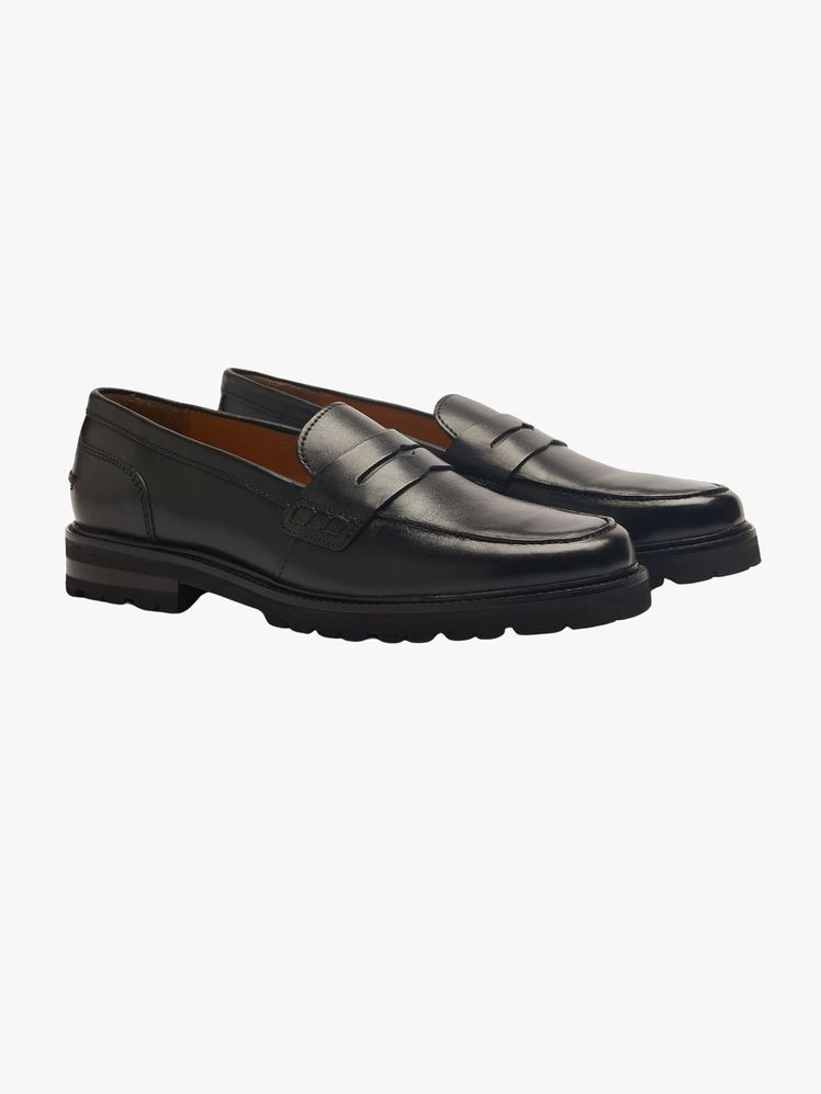 Classic Penny Loafer Design with a Thick Sole — Chunky Loafers Outfits