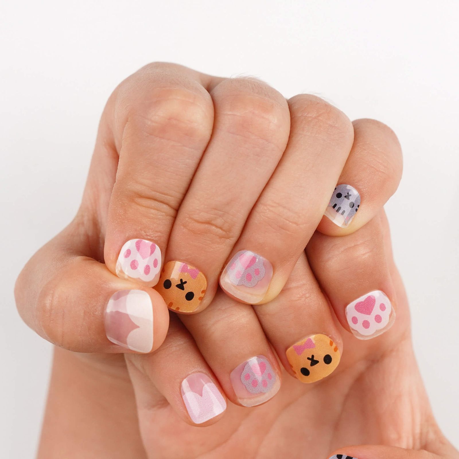 Cute Animal Face and Paw Print Nails — Nails for Little Girls