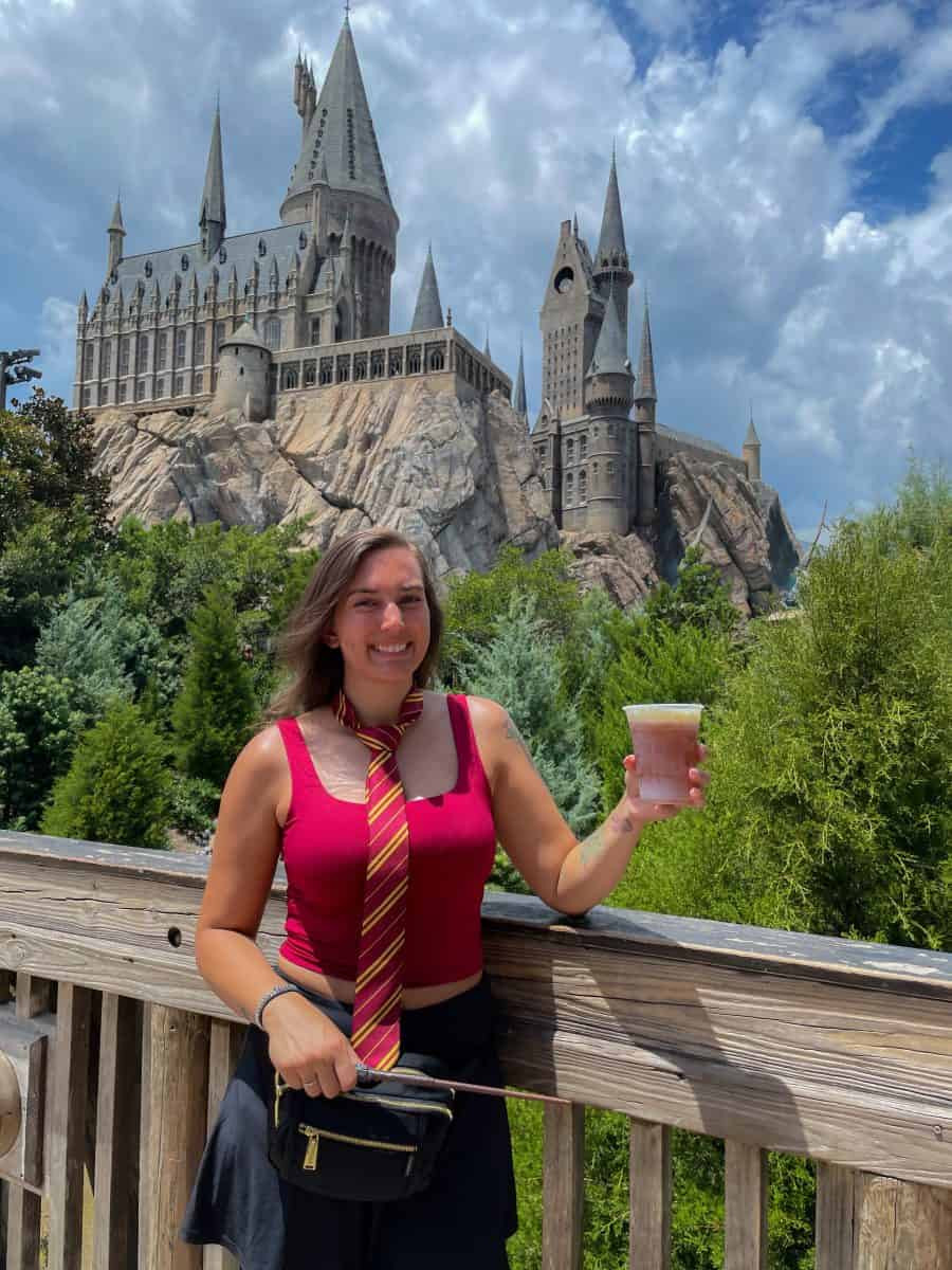 Theme Park Fun with a Red Tank and Striped Tie — Orlando Outfits