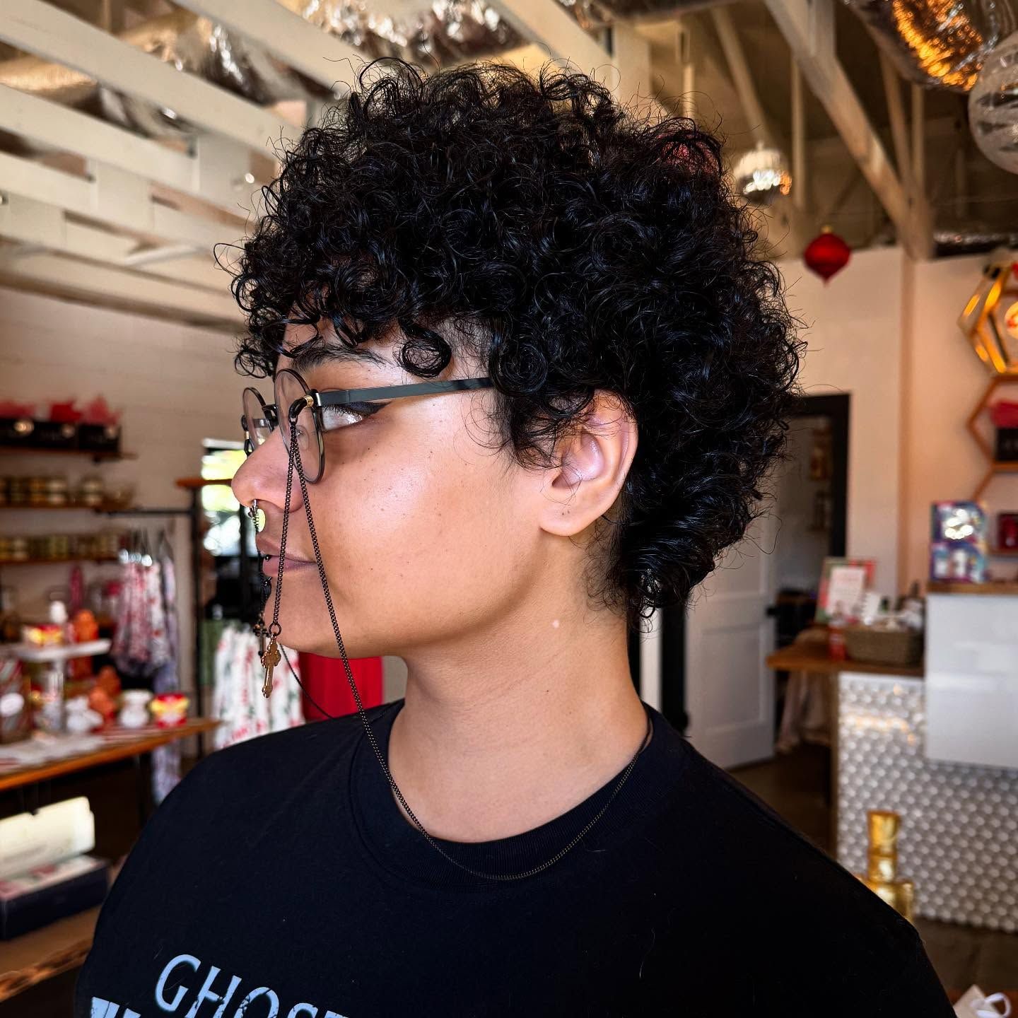 Thick Curly Pixie Air Dried