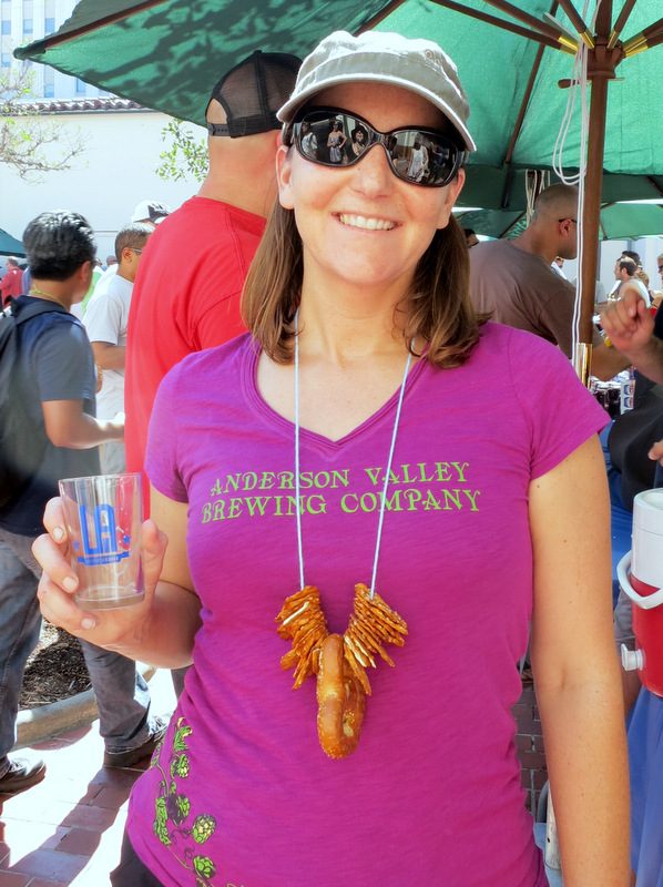 Brewery Logo Tee and Pretzel Necklace for Festival Fun Brewery Logo Tee and Pretzel Necklace for Festival Fun — Brewery Outfits