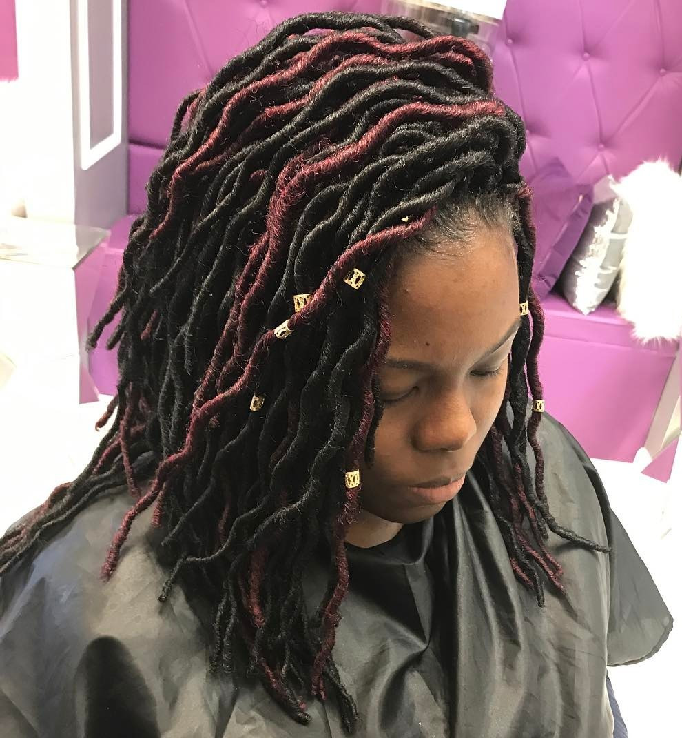Short Black Wavy Locs Bob Short Black Wavy Locs Bob — Soft Locs Bob