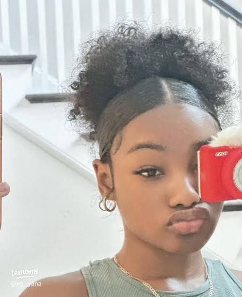Shoulder Length Visual Idea — High Puff