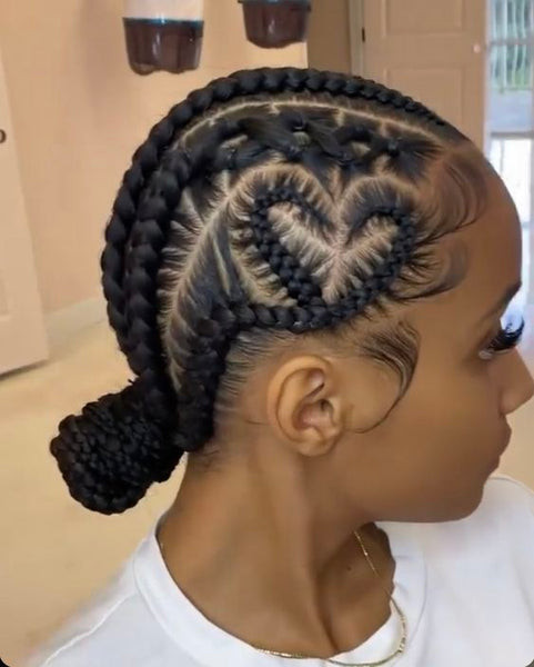 Black Visual Idea Black Visual Idea — Heart Part Braids