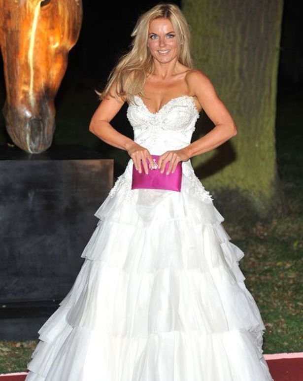 White Tiered Strapless Gown with Lace Bodice and Pink Clutch White Tiered Strapless Gown with Lace Bodice and Pink Clutch — Charity Gala Outfits