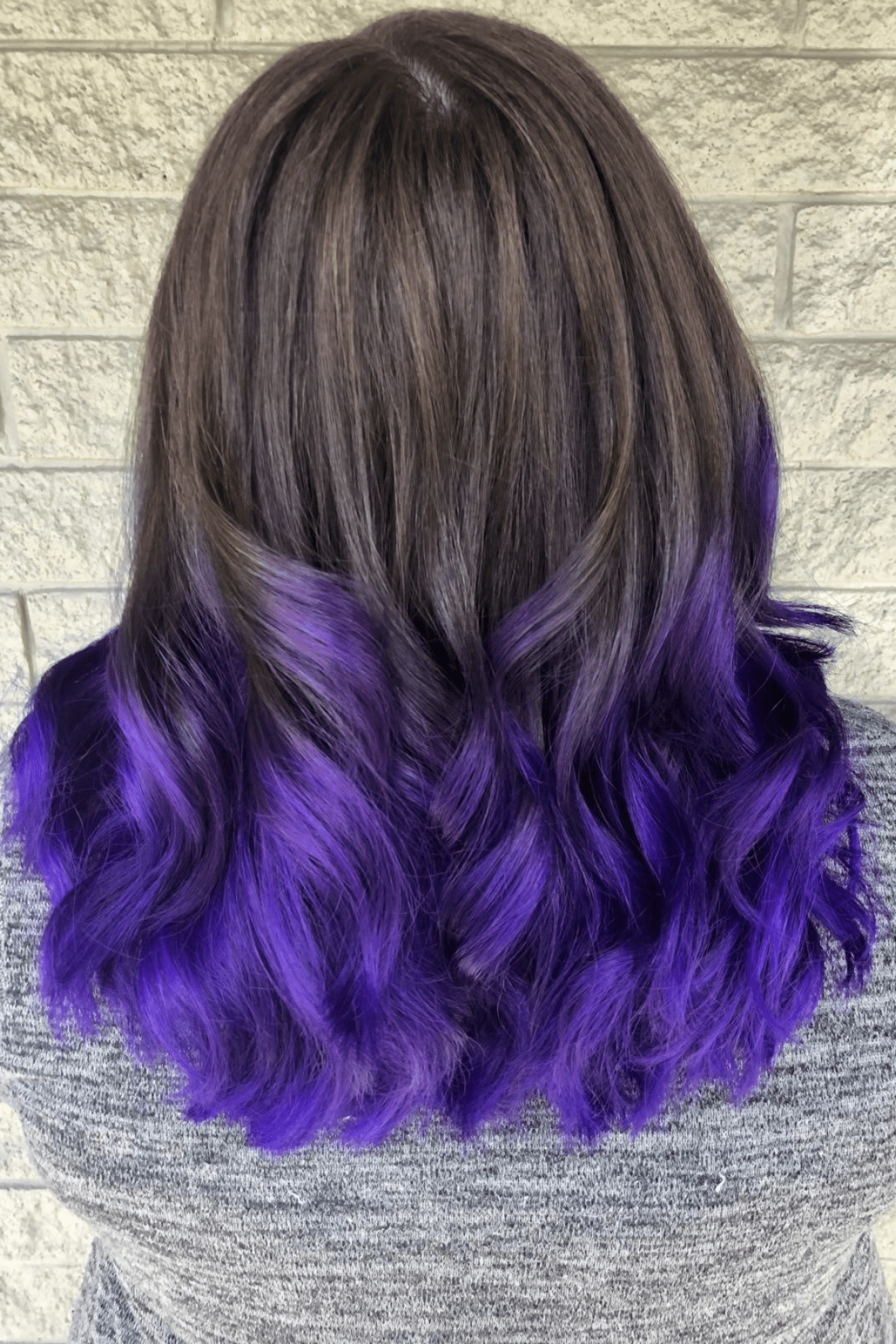 Dark Base to Vibrant Purple Ombré — Dark Purple Hair