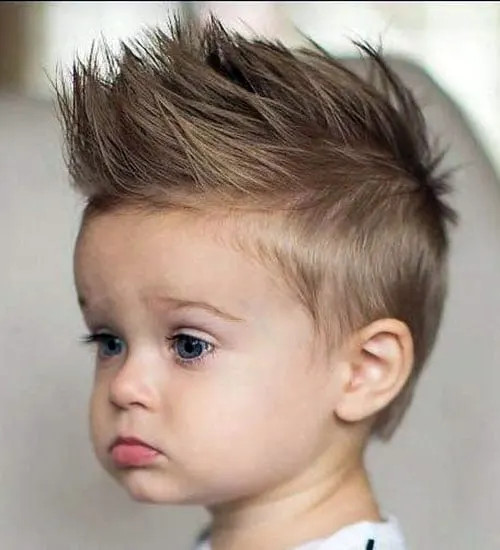 Short Spiked Side Swept Top With Fade — Toddler Boy Haircuts