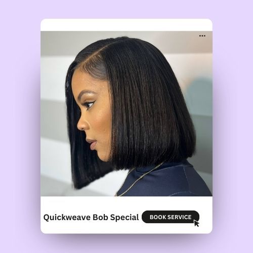 Fine Black Bob Sharp Line Fine Black Bob Sharp Line — Quick Weave Bob