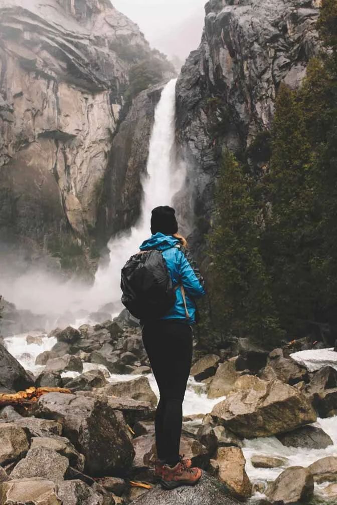 Waterfall Hike: Functional Rain Jacket and Boots Waterfall Hike: Functional Rain Jacket and Boots — National Park Outfits
