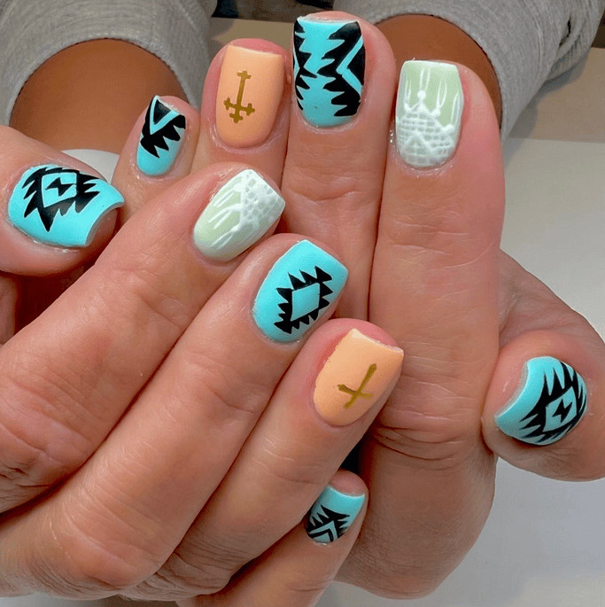 Glossy Textured Visual Idea Glossy Textured Visual Idea — Rodeo Nails