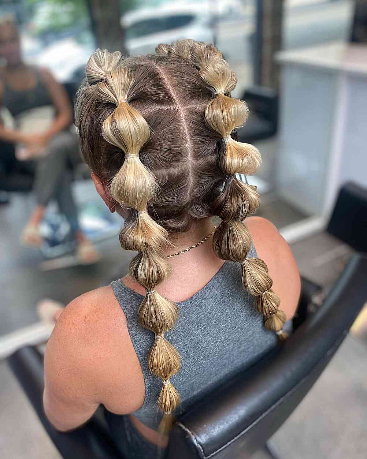 Modern Bubble Pigtails With Balayage Modern Bubble Pigtails With Balayage