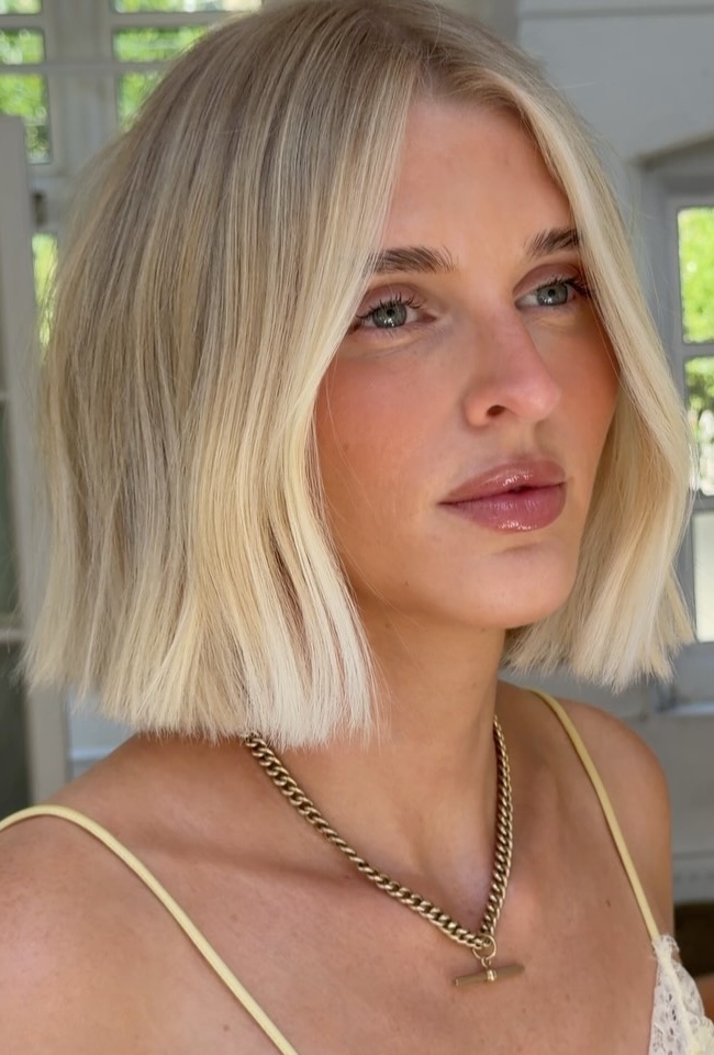 Platinum Blonde Blunt Bob — Hairstyles for Fine Hair
